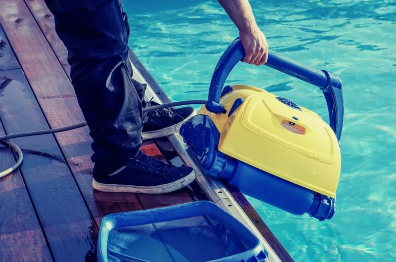Someone cleaning a pool - cover image for movies like day shift post