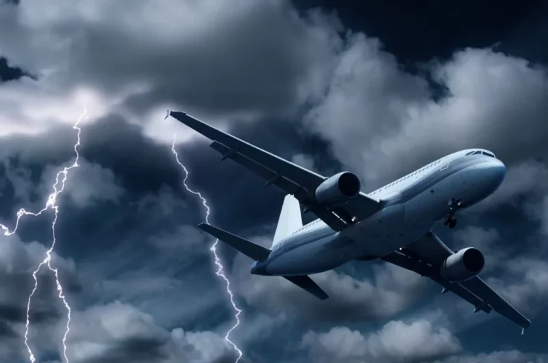 Plane flying through lightening storm - cover image for movies like Flight Plan
